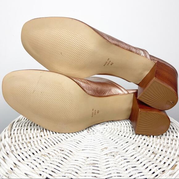 Intentionally Blank Skipper Womens Size 9.5/10 Slip On Stacked Heel Mules - Picture 4 of 9